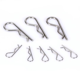 20 Pcs Cotter Pin Assortment Kit, R Clips Heavy Duty Zinc Plated Hair Pin, Spring Fastener Assortment Kit Hitch Pins Clips Cotter Clip for Hitch Pin Lock System Multiple Sizes M1-M3