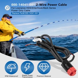 HDS/Elite/Hook Power Cable Replacement, 3 Foot, 2-Wire Power Only for HDS, Elite FS, Elite Ti2, Hook, Mark