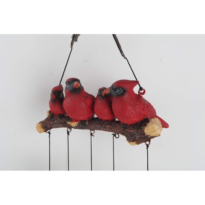 Gardenvy Cardinal Bird Wind Chime, Red Bird Bell Wind Chimes