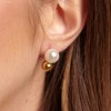 Brosway Perfect Earrings for Women Stainless Steel and Gold Pearl
