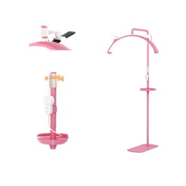 Lash Lamp for Eyelash Tech, Dimmable 3 Color Half Moon Lamp with Adjustable Height, Esthetician Light with Phone Stand for Eyelash Extensions Skincare Tattoo Spa Nail