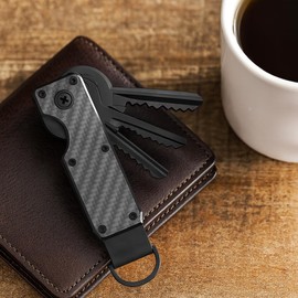 Key Organizer, Minimalist Silent Key Fob, Compact EDC Key Chain, Silent Key Chain with Ring Buckle - Holds up to 2-6 Keys