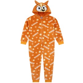 BlueY Onesie Children's Cuddly Bingo Sleepsuit for Boys Fleece, orange