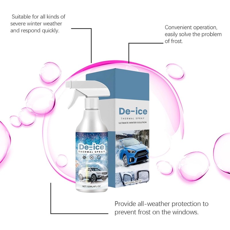 2pcs Deicing Agent, Window Snow Spray, Deicing Spray, Melting Spray,