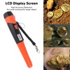 Orange Metal Detector with LCD Display Screen Treasure Searching Pinpointing