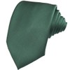 CANGRON Men Long Dark Green Tie Set 63" XL Necktie