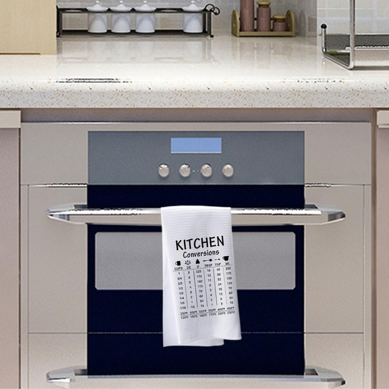 PWHAOO Kitchen Conversion Chart Kitchen Towel Kitchen Measurement Chart Gift