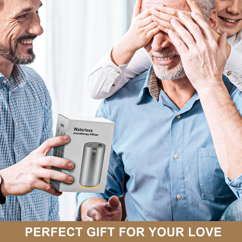 Essential Oil Diffuser - Aluminum Waterless Diffuser 20ml Large Capacity,