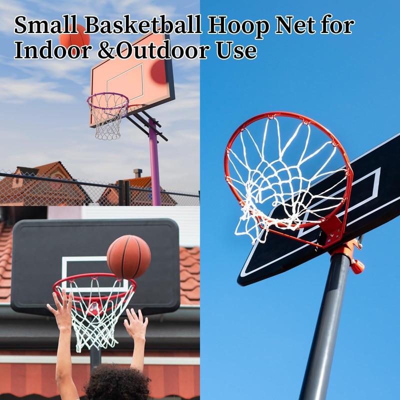 8 Pcs Mini Basketball Nets Replacement for 8"-10.25" Basketball Rims
