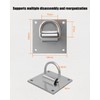Stainless Steel D-Ring Anchor Plate, Concrete Wall Anchorage Plate, Thick
