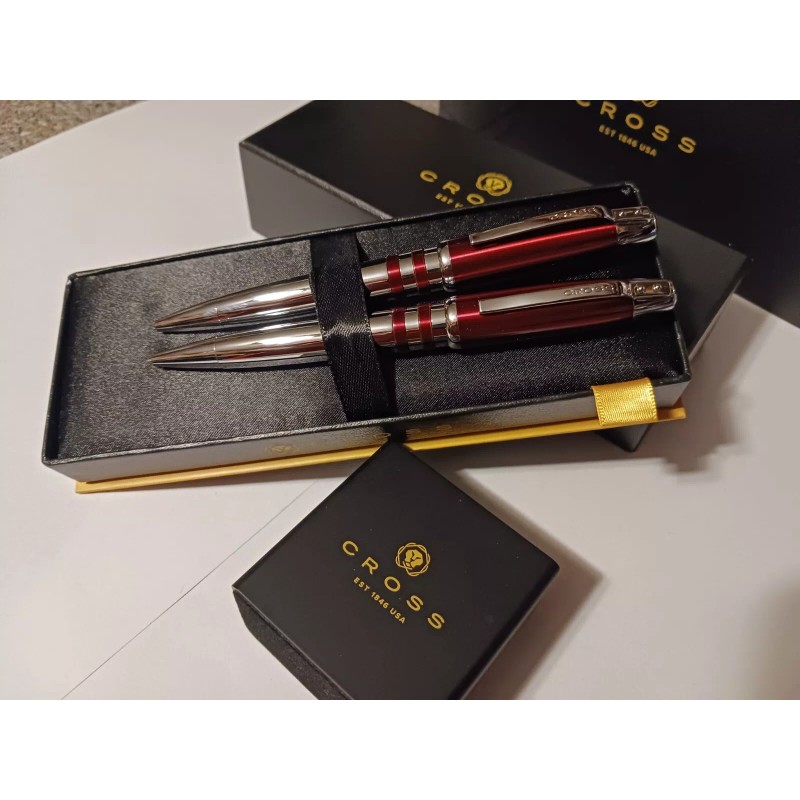 Cross RARE CROSS MASON METTALIC RED & CHROME PEN &