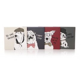Shruti - Mans Best Friend - Set of 4 Square Coasters