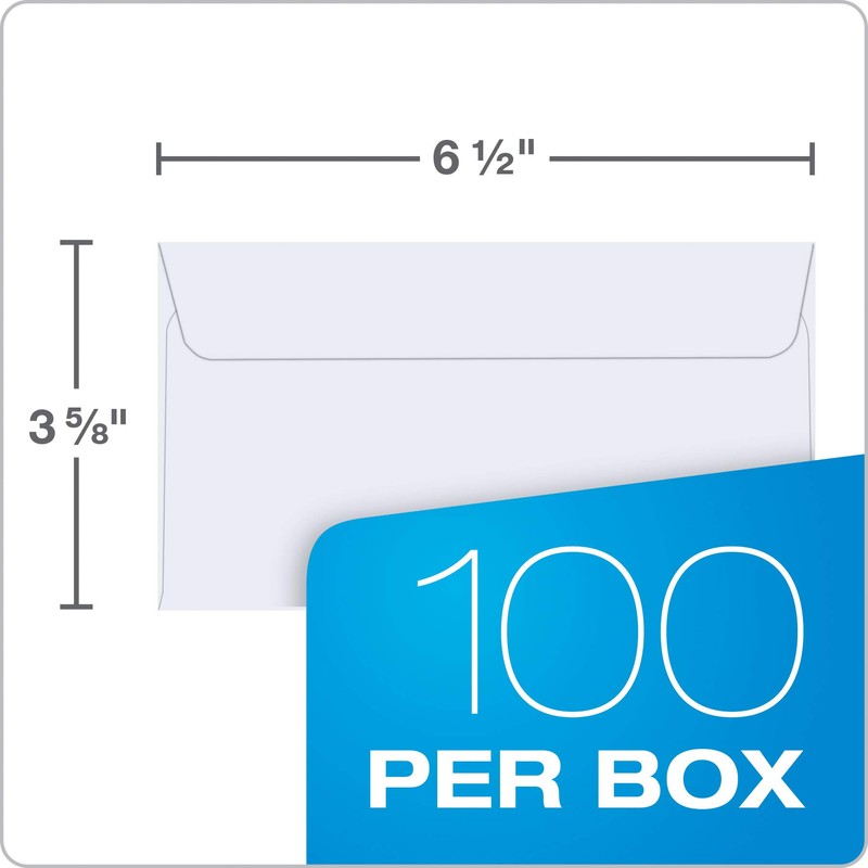 Quality Park #6 3/4 Self-Seal Security Envelopes, Security Tint and