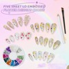 EARLMONI 5 Sheets Nail Art Stickers, 5D Butterfly Nail Decals