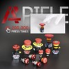 APIELE 22mm Red Φ60 Mushroom Emergency Stop Push Button Switch