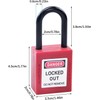 Flylin 10 Sets Safety Lockout Padlock, 38mm Red Lockout with