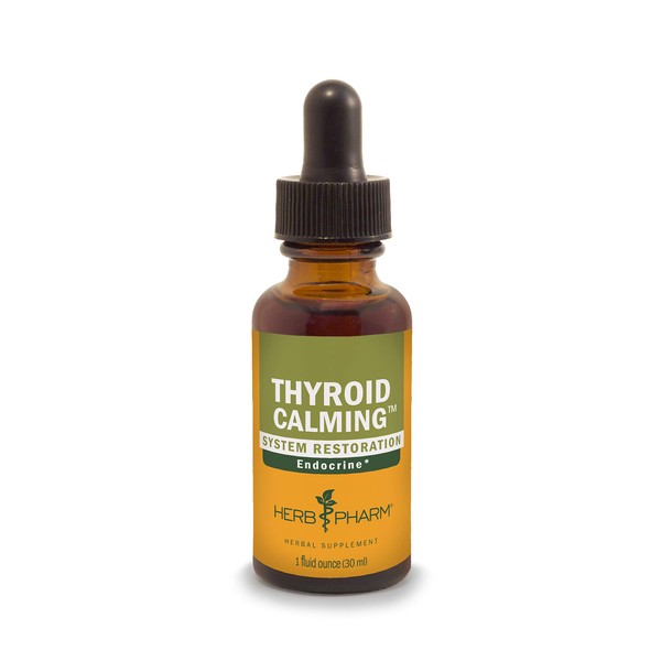 Herb Pharm Thyroid Calming Liquid Herbal Formula for Endocrine System Support - 1 Ounce