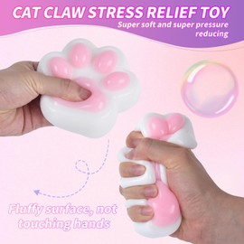 2025 New Squeeze Toy, 5-inch cat paw Silicone Squeeze Toy, Suitable for Office Pressure Relief, Ultra-Soft Pressure Release and Exhaust (Purple)