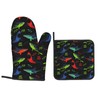 WAWOWA Shark Oven Mitts and Potholders BBQ GlovesSets of 4,