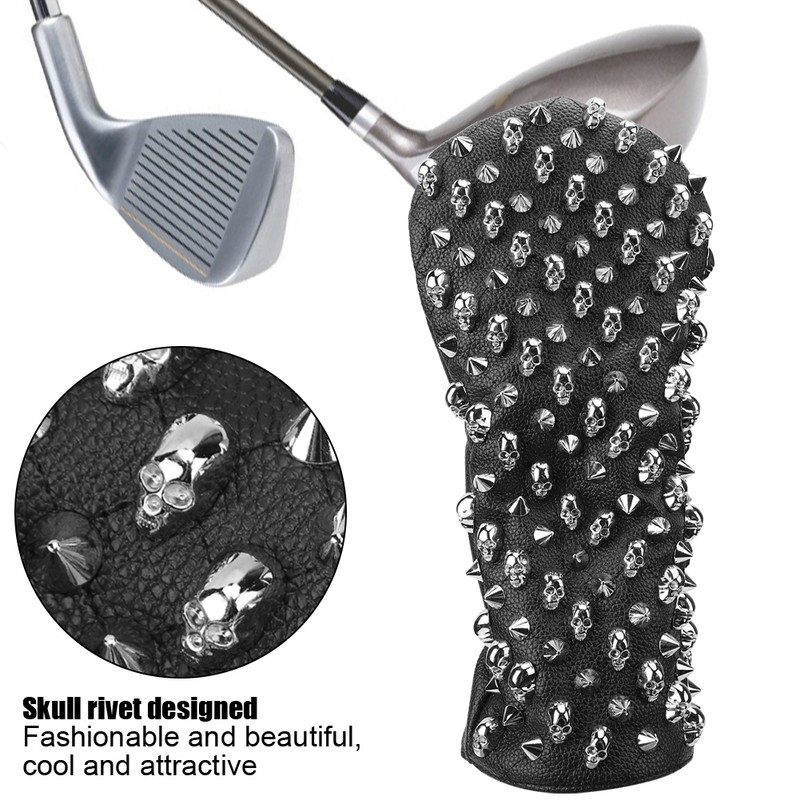 PU Waterproof Golf Putter Cover Club Protection Headcover Supplies Skull
