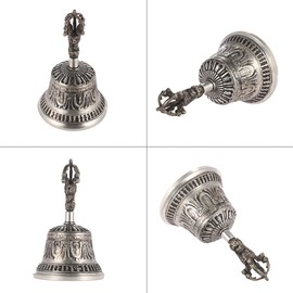 Handcrafted Tibetan Buddhist Temple Meditation Singing Bell with Dorje Vajra Buddhism Practice Instrument