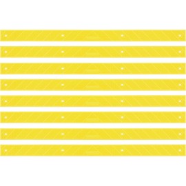 GripStrips Anti-Slip Treads - 8 Pack, Hi Viz Yellow (32" x 2") - Outdoor Non-Slip Tread Strips - Waterproof Safety Traction Strips for Stairs, Ramps, Boats, Ladders, Wood, Concrete, Metal