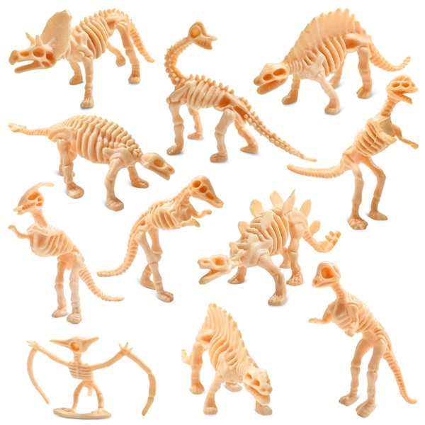 WELANE Dinosaurs Model Toys, 24 PCS Dinosaur Fossil Skeleton for