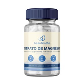 Beautimate Citrato De Magnesio 500mg 100 Cápsulas, Alta Absorción, Premium, Vegano Y Natural, Beautimate