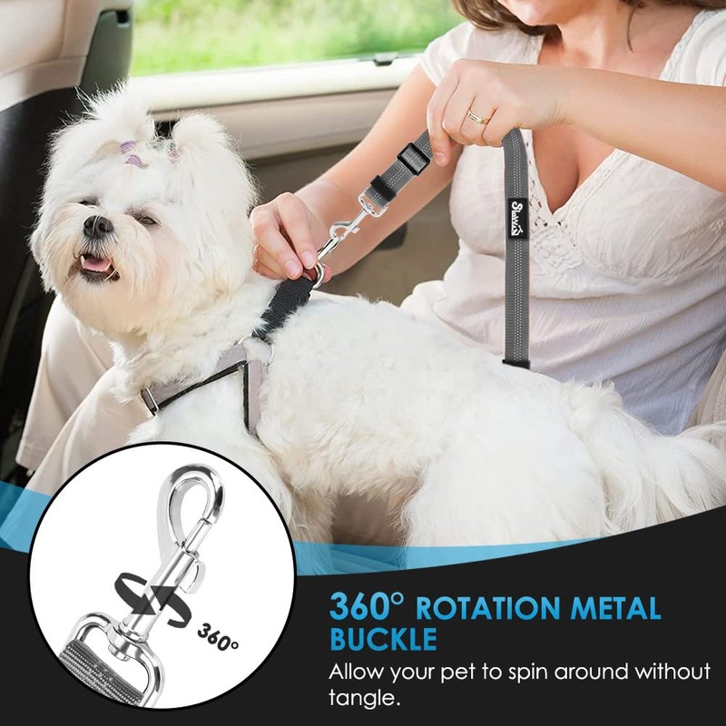 SlowTon Dog Seat Belt for Car, 2 Pack Dog Car