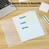 8pcs Discbound Pocket Divider with Tabs, Letter Size 9.4"x11.4" Planner