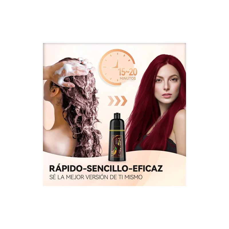 Shampoo Tinte Instantáneo Cubre Canas Natural Jengibre 500ml