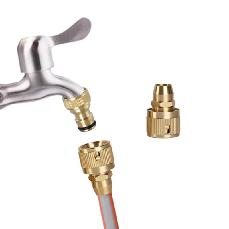AstarFavor Brass Garden Hoses, Quick Coupling, 3/8 Inch, Hose Connector,