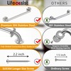 18 Inch Shower Grab Bar 2 Pack Brushed Nickel SUS304