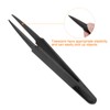 HARFINGTON 2Pcs 93301/93303 Precision Plastic Tweezers Kit 120mm Anti-static Flat