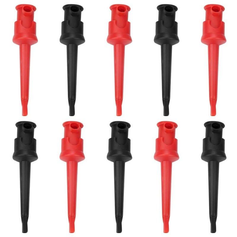 10pcs Multímetro de prueba Cable de gancho Cable de prueba