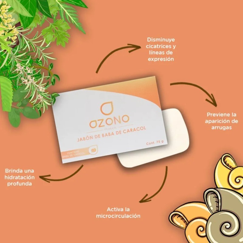Jabón Ozonizado De Baba De Caracol
