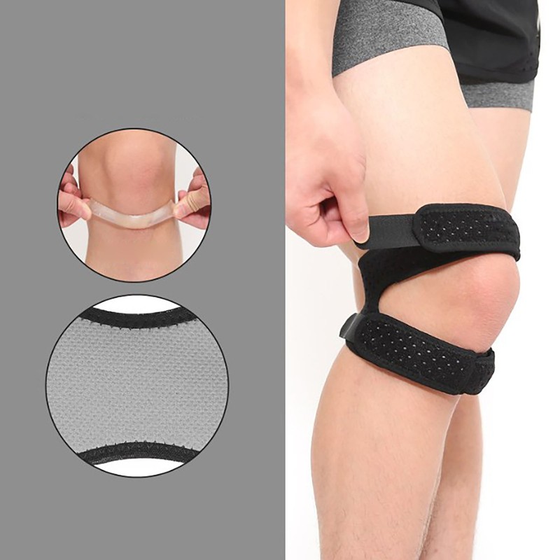 2 Pcs Patella Knee Strap X Shape Double Fixation Breathable