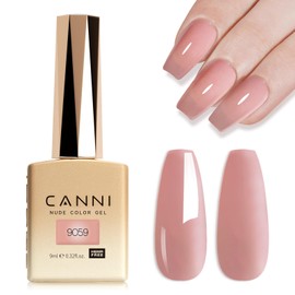 CANNI Jelly Nail Gel Polish, 1Pcs Gel Polish Jelly Pink Transparent Color Gel Polish Nail High Gloss Soak Off U V Gel Nail French Nail Manicure Salon DIY