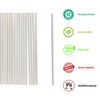 250pc Disposable White Paper Straws 7.75"