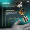 Vital Salveo Germanium & Charcoal Fingerless Recovery Gloves,Half Finger Gloves,Winter
