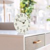 OloreHome Thomas Kent Arabic Mantel Clock Limestone 15cm