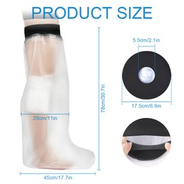 ANOMM Waterproof Leg Cast Cover, Reusable Adult Full Leg Cover for Shower, Soft & Comfortable Cast Protectors for Leg, Knee, Foot, Watertight Seal Cast Bag for Bandages, Dressings, Wound Care Supplies