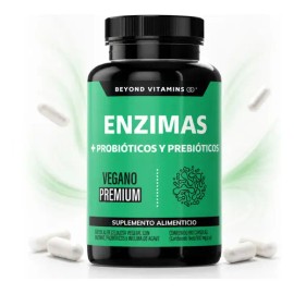 Enzimas Digestivas Probióticos Y Prebióticos con Lactobacillus Acidophilus, Lactasa, Lipasa y otros - Digestive Enzymes Fibra - Probioticos Hombre y M