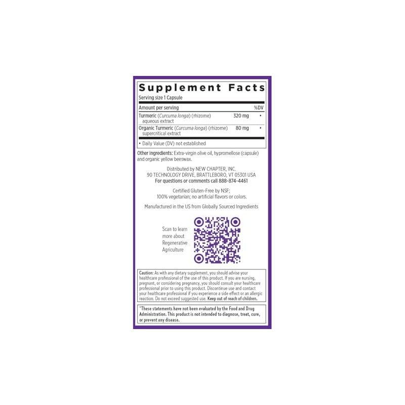 New Chapter Turmeric Force Vegetarian Capsule - 120 ct