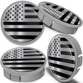 Skino EU 4 x 60 mm Silver Black USA Flag Alloy Wheels Hub Caps Wheel Caps Wheel Hub Caps Wheel Hub Caps Wheel Hub Caps Wheel Hub Caps Wheel Hub Cover CXS 7