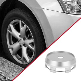 Hihaha Universal Car Wheel Center Hub Cap/Rim Cover Hub Caps/for Most Cars/Snap-in Plastic 65mm 2.56" OD / 1 Pc Silver Tone