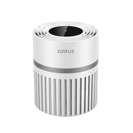 AZEUS Air Purifier for Home, HEPA Filter Captures 99.97% Dust & Smoke, 3-Stage Filtration System, Helps promote better sleep, Portable, White