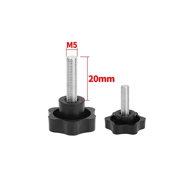 MACHSWON Star Knob Grips M5x20mm Female Thread Clamping Knobs Handle