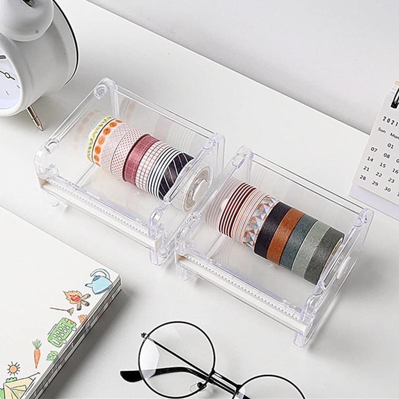Dreamty 2 Pack Washi Tape Cutting Dispenser Roll Tape Holder