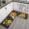 Kuyig Home Kitchen Mats for Floor Sunflower Kitchen Rugs Sets
